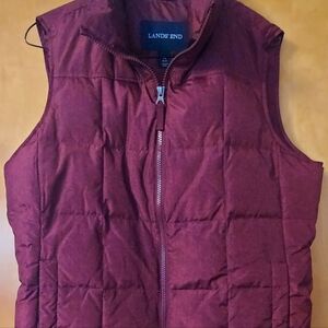 NWOT Lands' End Maroon Quilted Vest